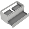 Mexen Rivel dulap pentru baie sub lavoar 100 cm, 2 sertare, riflat, gri mat - 91A20-10047-2-BFF62