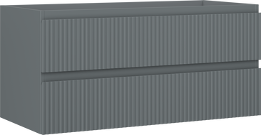 Mexen Rivel dulap de baie sub lavoar 100 cm, 2 sertare, cu striații, grafit mat - 91A20-10047-2-BFF66