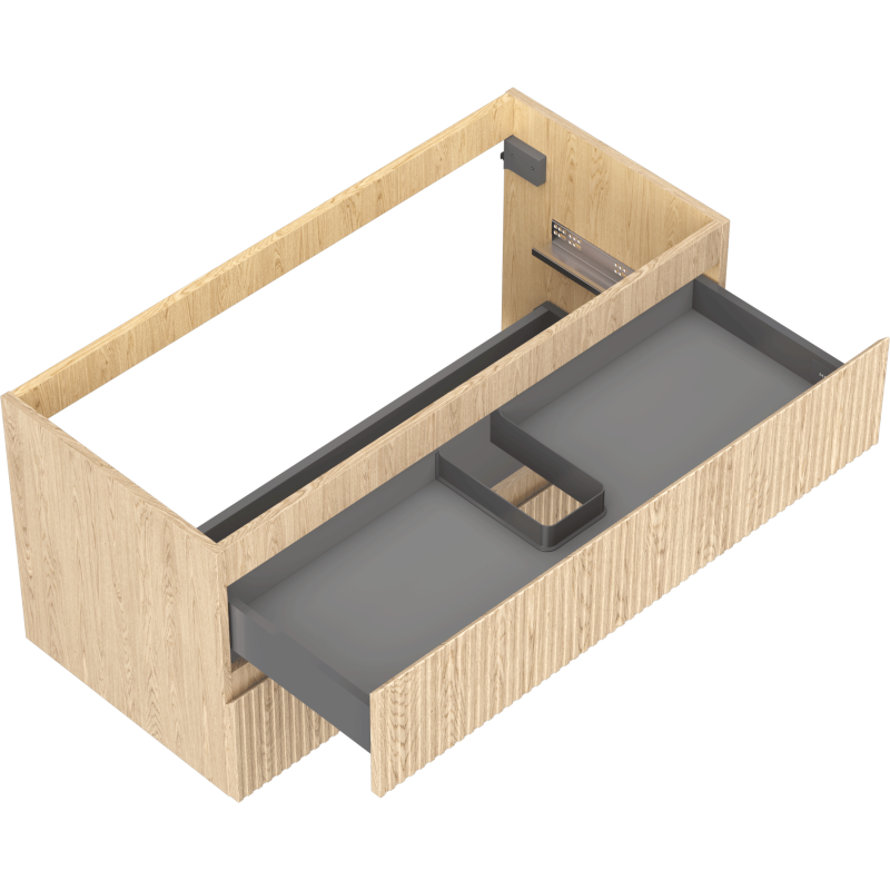 Mexen Rivel dulap baie sub lavoar 100 cm, 2 sertare, canelat, stejar - 91A20-10047-2-BFF81