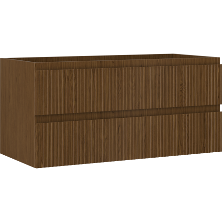Mexen Rivel dulap baie sub lavoar 100 cm, 2 sertare, canelat, nuc - 91A20-10047-2-BFF86