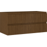 Mexen Rivel dulap baie sub lavoar 100 cm, 2 sertare, canelat, nuc - 91A20-10047-2-BFF86