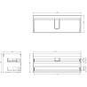 Mexen Rivel dulap baie pentru lavoar 120 cm, 2 sertare, canelat, gri mat - 91A20-12047-2-BFF62