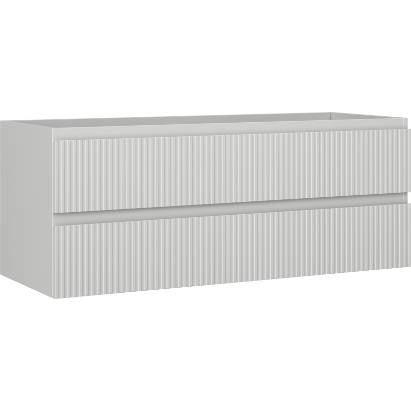 Mexen Rivel dulap baie pentru lavoar 120 cm, 2 sertare, canelat, gri mat - 91A20-12047-2-BFF62