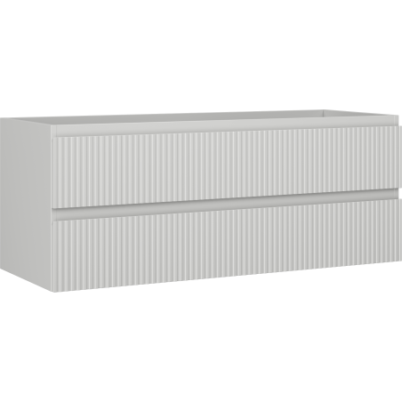 Mexen Rivel fürdőszobai szekrény mosdókagyló alá 120 cm, 2 fiók, bordázott, szürke matt - 91A20-12047-2-BFF62