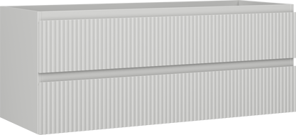 Mexen Rivel fürdőszobai mosdószekrény 120 cm, 2 fiók, barázdált, szürke matt - 91A20-12047-2-BFF62