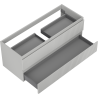 Mexen Rivel dulap baie pentru lavoar 120 cm, 2 sertare, canelat, gri mat - 91A20-12047-2-BFF62