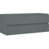 Mexen Rivel dulap baie sub lavoar 120 cm, 2 sertare, canelat, grafit mat - 91A20-12047-2-BFF66