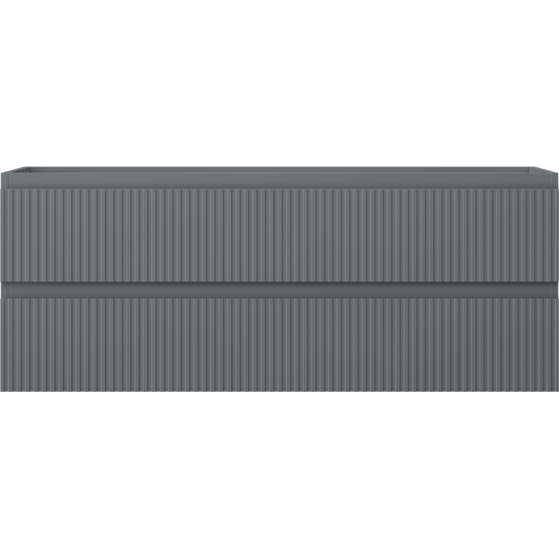 Mexen Rivel dulap baie sub lavoar 120 cm, 2 sertare, canelat, grafit mat - 91A20-12047-2-BFF66