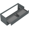Mexen Rivel dulap baie sub lavoar 120 cm, 2 sertare, canelat, grafit mat - 91A20-12047-2-BFF66
