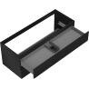 Mexen Rivel dulap baie cu lavoar 120 cm, 2 sertare, fladrat, negru mat - 91A20-12047-2-BFF71