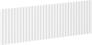 Mexen Rivel előlap bordázott fürdőszobai szekrénytesthez 60 x 20 cm, fehér matt - 91A20-0600-235-1-01