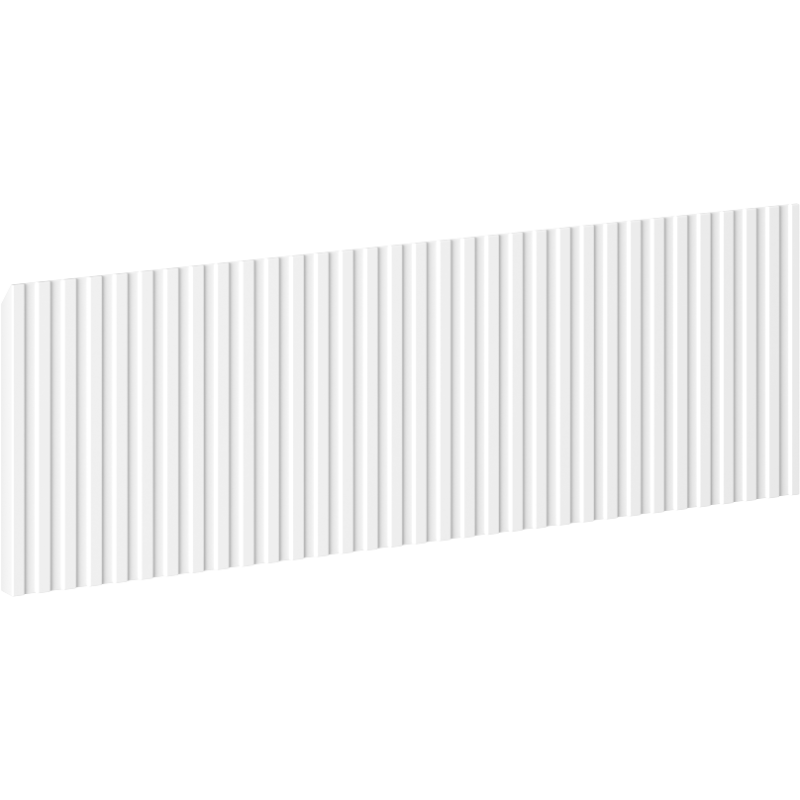 Mexen Rivel előlap bordázott fürdőszobai szekrény testhez 70 x 20 cm, fehér matt - 91A20-0700-235-1-01