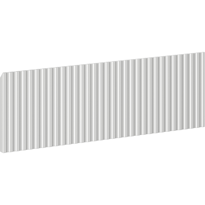 Mexen Rivel elülső bordázott fürdőszobai szekrénytesthez 50 x 20 cm, szürke matt - 91A20-0500-235-1-62