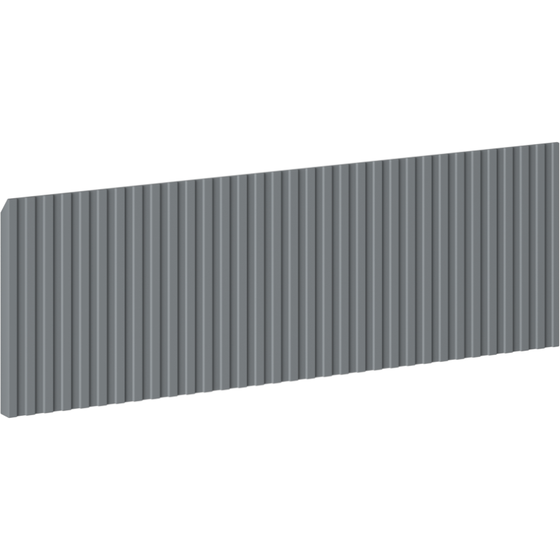 Mexen Rivel elülső bordázott fürdőszobai szekrény testhez 70 x 20 cm, grafit matt - 91A20-0700-235-1-66