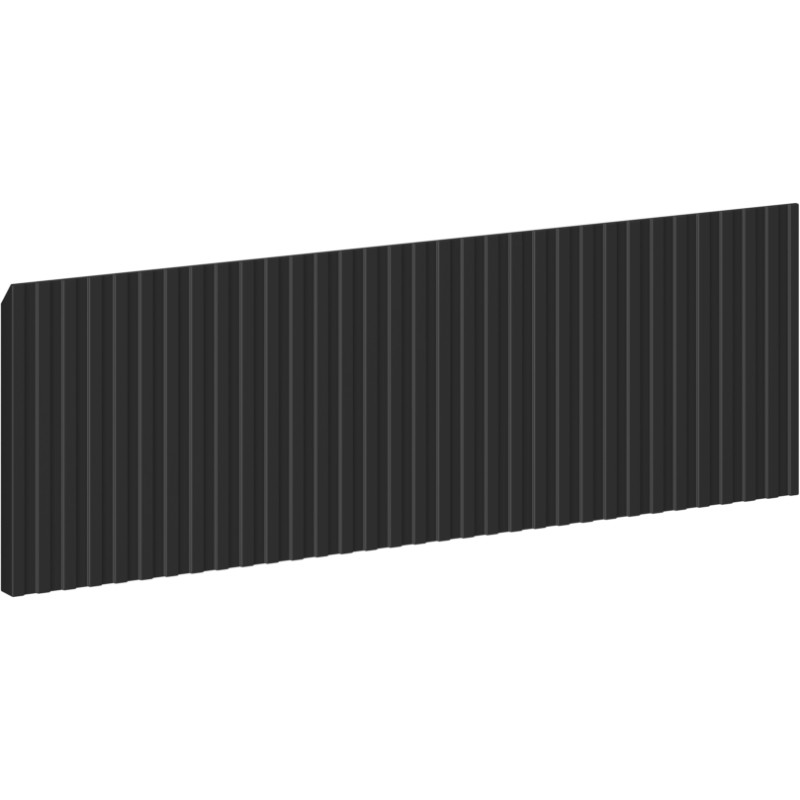 Mexen Rivel front canelat pentru corpul dulapului de baie 60 x 20 cm, negru mat - 91A20-0600-235-1-71