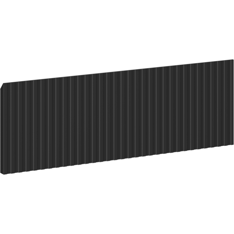 Mexen Rivel front bordázott fürdőszoba szekrénytesthez 70 x 20 cm, fekete matt - 91A20-0700-235-1-71