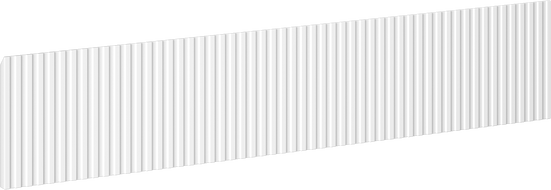Mexen Rivel előlap redőzött fürdőszobai szekrénytesthez 100 x 20 cm, fehér matt - 91A20-1000-235-1-01