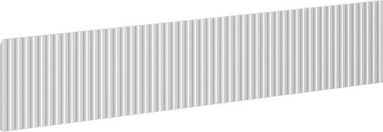 Mexen Rivel elülső bordázott rész fürdőszoba szekrény testhez 100 x 20 cm, szürke matt - 91A20-1000-235-1-62