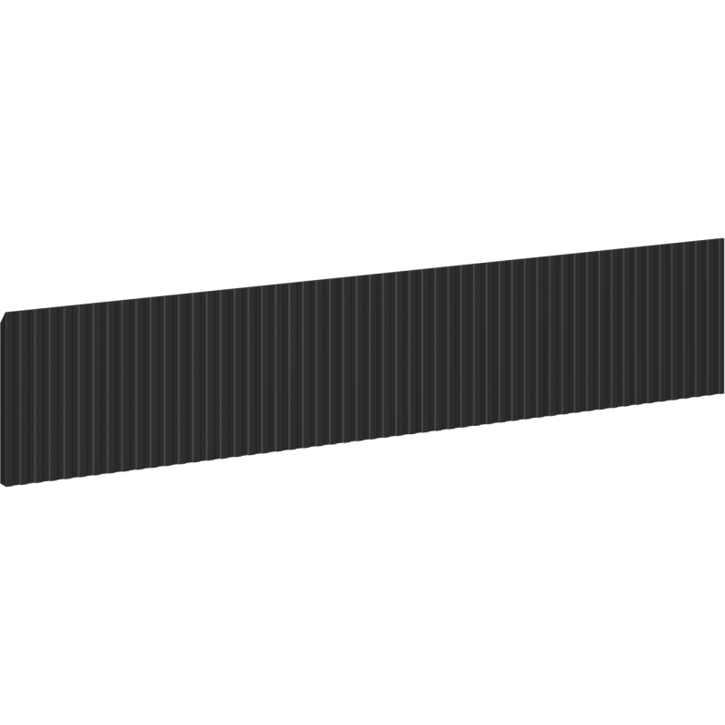 Mexen Rivel bordázott előlap fürdőszobai szekrénytesthez 100 x 20 cm, fekete matt - 91A20-1000-235-1-71
