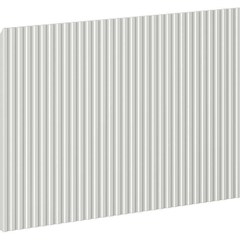 Mexen Rivel elülső riffelésű szekrénytesthez, 45 x 43,5 cm, szürke matt - 91A20-0450-470-1-62
