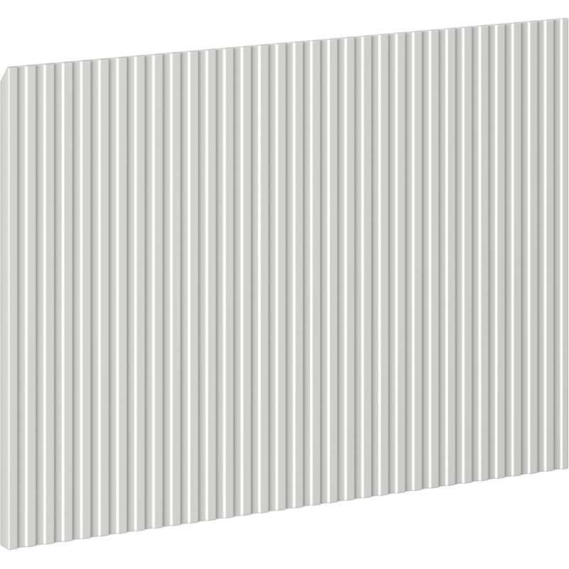 Mexen Rivel panou frontal cu caneluri pentru corpul dulapului de baie 70 x 43,5 cm, gri mat - 91A20-0700-470-1-62