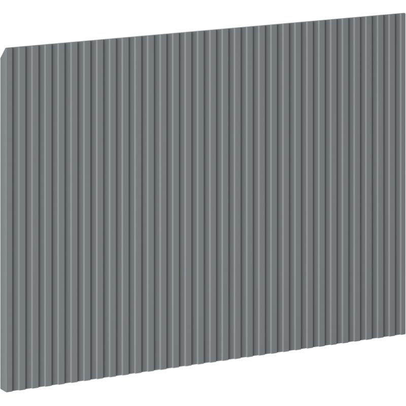 Mexen Rivel elülső ryflowany fürdőszobaszekrényhez 40 x 43,5 cm, grafit matt - 91A20-0400-470-1-66