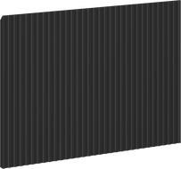 Mexen Rivel ryflowany előlap fürdőszobai szekrény testhez 40 x 43,5 cm, fekete matt - 91A20-0400-470-1-71