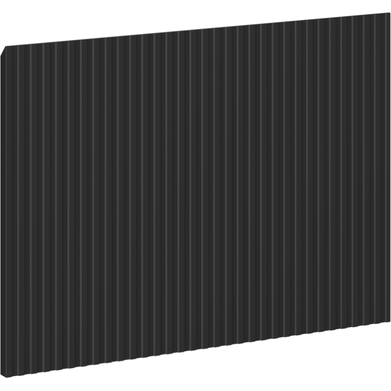 Mexen Rivel front canelat pentru corp de dulap baie 60 x 43,5 cm, negru mat - 91A20-0600-470-1-71