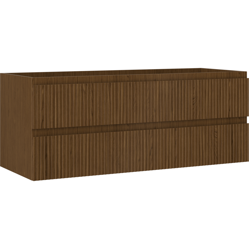 Mexen Rivel dulap baie sub chiuvetă 120 cm, 2 sertare, cu caneluri, nuc - 91A20-12047-2-BFF86