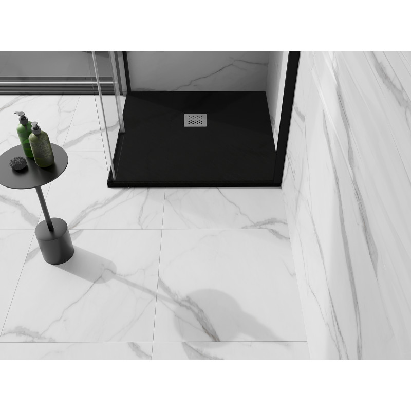 Mexen Stone+ cadă de duș pătrată din compozit 100 x 100 cm, neagră - 44701010