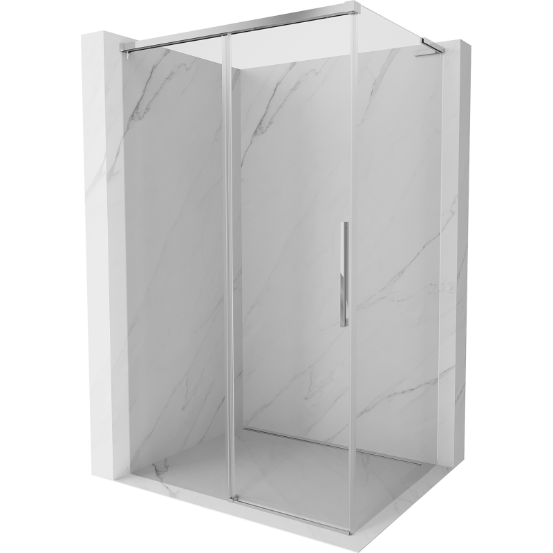 Mexen Rox L 115 x 95 cm-es tolóajtós zuhanykabin, áttetsző, króm - 8C2L-115-095-01-00