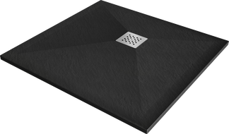 Mexen Stone+ cadă de duș pătrată 100 x 100 cm, negru - 44701010