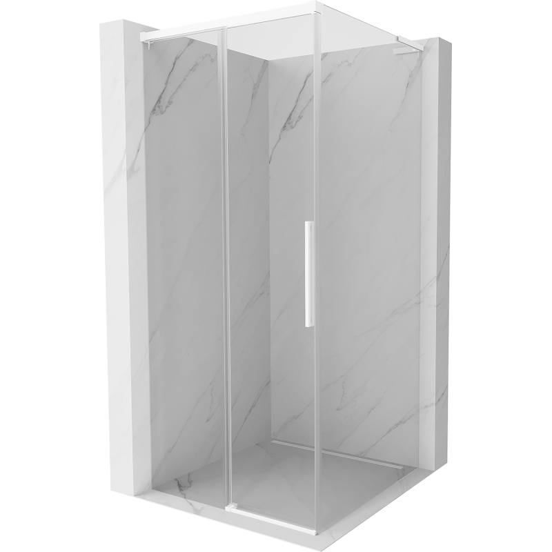 Mexen Rox L cabină de duș glisantă 120 x 120 cm, transparent, albă - 8C2L-120-120-20-00