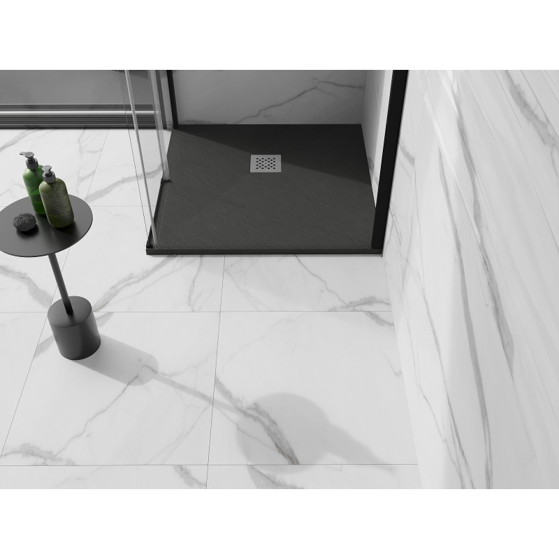 Mexen Stone+ receiveră pătrată de compozit 80 x 80 cm, antracit - 44718080