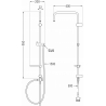Coloană de duș Mexen T, crom - 7939399-00