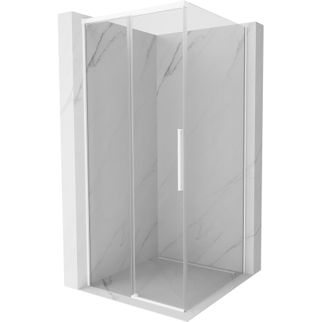 Mexen Rox cabină de duș glisantă 95 x 95 cm, transparent, albă - 8C2-095-095-20-00