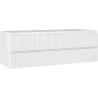 Mexen Rivel fürdőszobai mosdó alatti szekrény 140 cm, 2 fiók, bordázott, fehér matt - 91A20-14047-2-BFF01