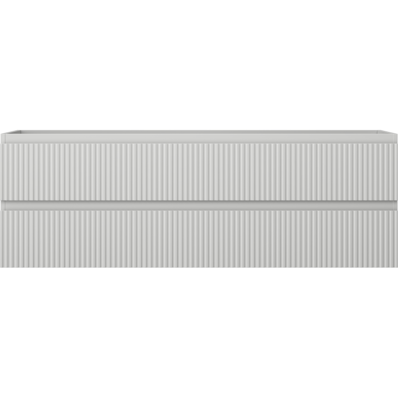 Mexen Rivel dulap de baie sub lavoar 140 cm, 2 sertare, canelat, gri mat - 91A20-14047-2-BFF62