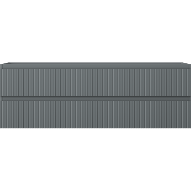 Mexen Rivel dulap pentru baie sub chiuvetă 140 cm, 2 sertare, canelat, grafit mat - 91A20-14047-2-BFF66