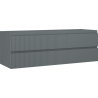 Mexen Rivel dulap baie sub chiuvetă 140 cm, 2 sertare, cu rifluri, grafit mat - 91A20-14047-2-BFF66