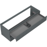 Mexen Rivel dulap baie sub chiuvetă 140 cm, 2 sertare, cu rifluri, grafit mat - 91A20-14047-2-BFF66