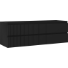 Mexen Rivel dulap baie sub chiuvetă 140 cm, 2 sertare, canelată, negru mat - 91A20-14047-2-BFF71