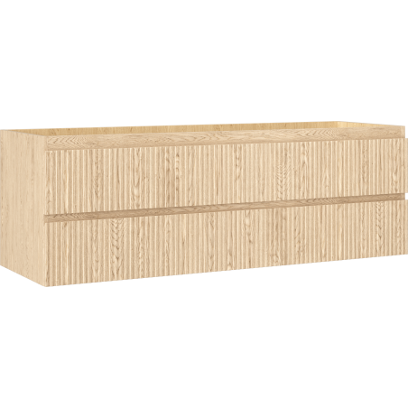 Mexen Rivel fürdőszobai mosdó alatti szekrény 140 cm, 2 fiók, bordázott, tölgy - 91A20-14047-2-BFF81