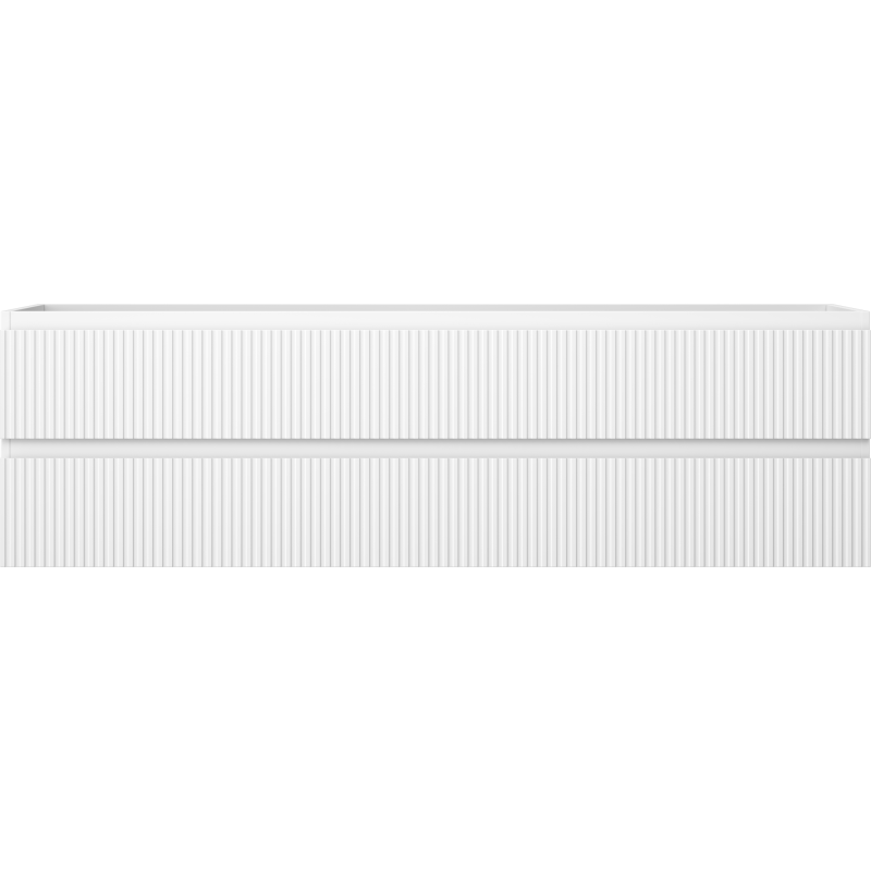 Mexen Rivel fürdőszobai alsószekrény 160 cm, 2 fiók, barázdált, fehér matt - 91A20-16047-2-BFF01