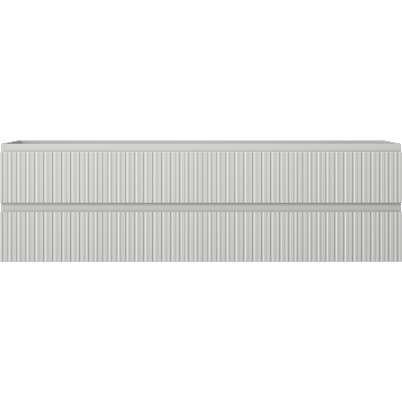 Mexen Rivel 160 cm-es fürdőszobai szekrény mosdó alá, 2 fiókos, bordázott, szürke matt - 91A20-16047-2-BFF62