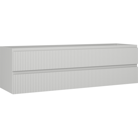 Mexen Rivel dulap baie sub chiuvetă 160 cm, 2 sertare, frontală gofrată, gri mat - 91A20-16047-2-BFF62