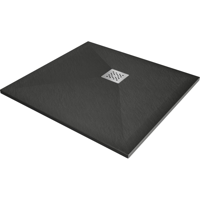 Mexen Stone+ cabina de duș compozită pătrată 100 x 100 cm, antracit - 44711010