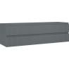 Mexen Rivel dulap de baie sub lavoar 160 cm, 2 sertare, riglat, grafit mat - 91A20-16047-2-BFF66
