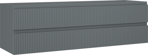 Mexen Rivel fürdőszobai szekrény 160 cm, 2 fiók, bordázott, grafit matt - 91A20-16047-2-BFF66