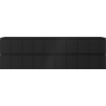 Dulap de baie Mexen Rivel sub chiuvetă 160 cm, 2 sertare, canelat, negru mat - 91A20-16047-2-BFF71